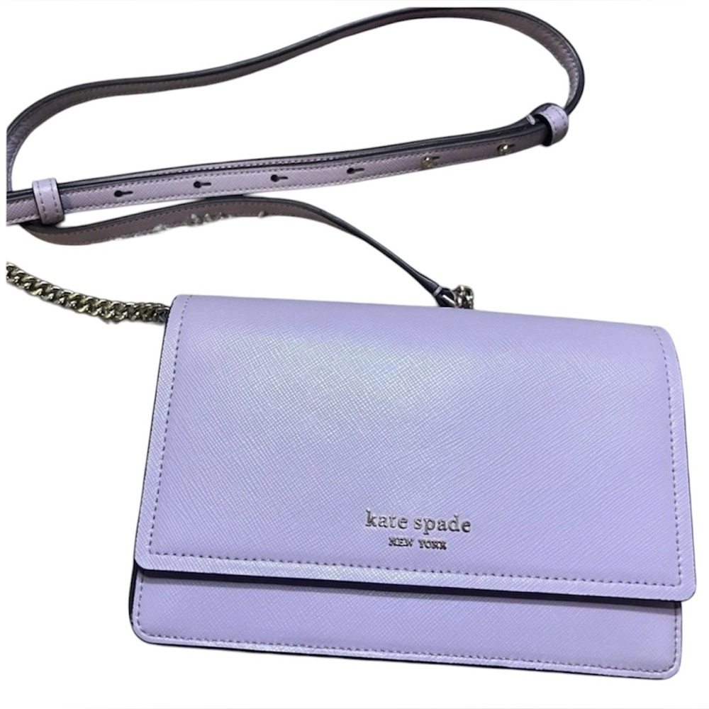 Kate Spade New York Cameron Convertible Crossbody Leather Handbag•lavender•EUC